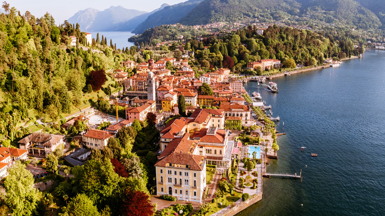 Aerial view of Bellagio, Italy