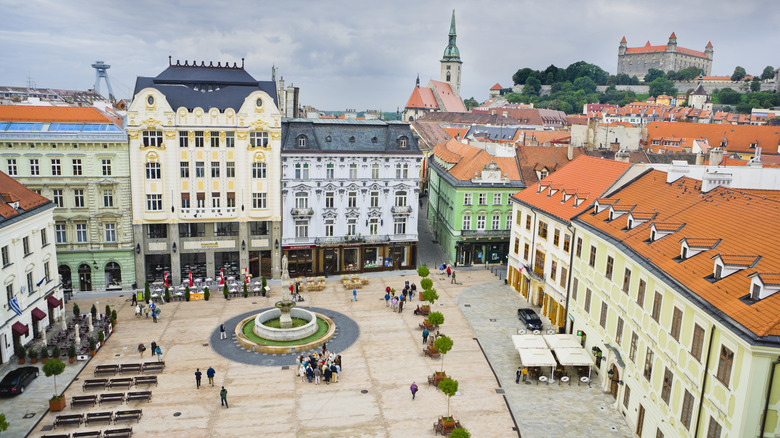 City square in Bratislava